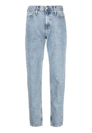 Calvin Klein straight-leg washed-denim jeans - Blu