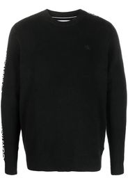 Calvin Klein logo-tape crew-neck sweatshirt - Nero