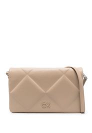 Calvin Klein logo-plaque crossbody bag - Toni neutri