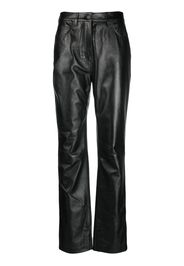 Calvin Klein slim-fit leather trousers - Nero