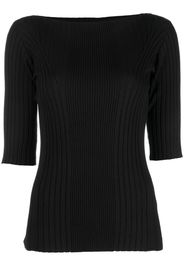 Calvin Klein boat-neck ribbed-knit top - Nero