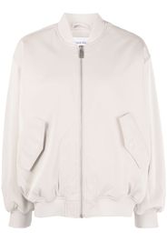 Calvin Klein padded satin-finish bomber jacket - Grigio