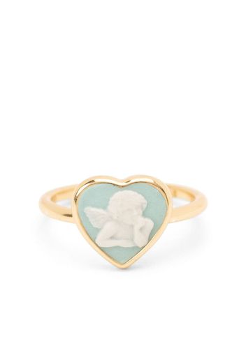 Cameo & Beyond Anello con cuore Cherub - Yellow Gold