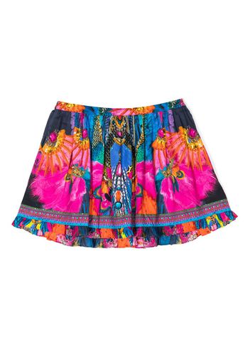 Camilla graphic-print thigh-length skirt - Multicolore