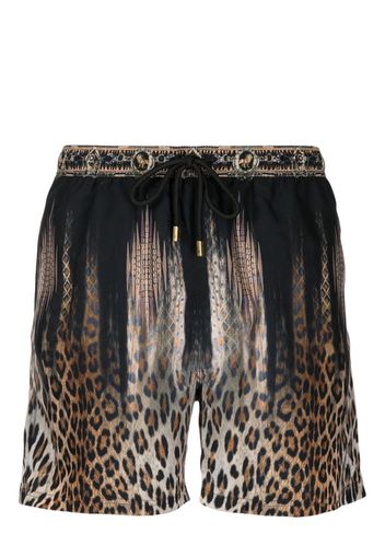 Camilla leopard-print swim shorts - Nero