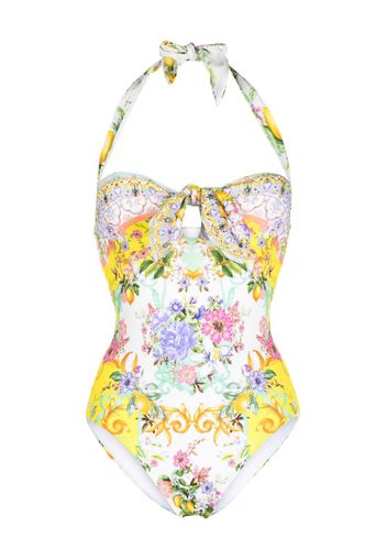 Camilla Caterina Spritz halterneck swimsuit - Giallo