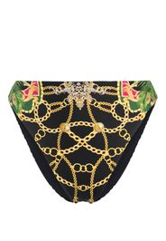 Camilla Jealousy And Jewels baroque-print bikini bottoms - Nero