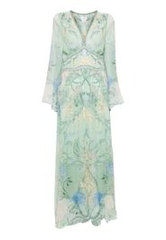 Camilla Abito lungo a fiori - Verde