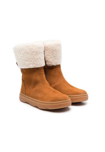 Camper Kids Stivali con finto shearling - Marrone