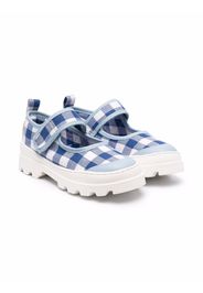 Camper Kids gingham-print ballerina shoes - Blu