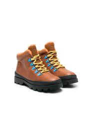 Camper Kids Brutus leather lace-up boots - Marrone