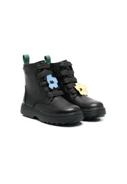 Camper Kids Norte Twins floral-patch boots - Nero