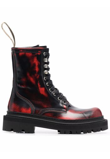 Camper patterned leather boots - Nero