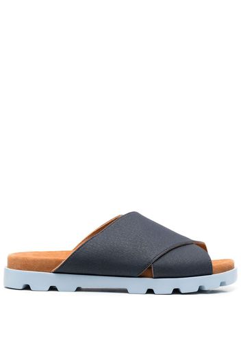 Camper cross-strap leather sandals - Blu