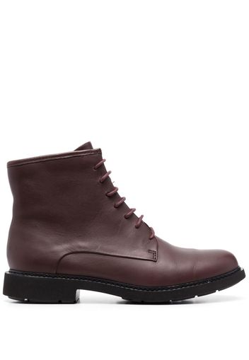 Camper ankle lace-up fastening boots - Marrone