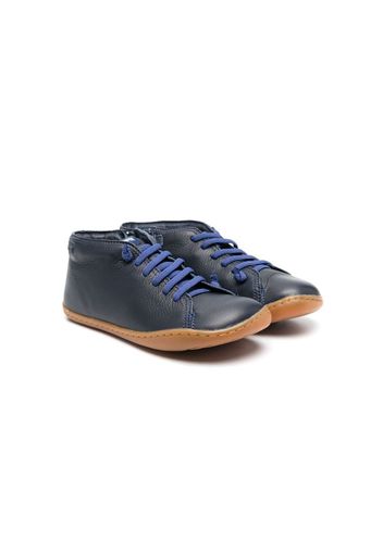 Camper lace-up leather mid-top sneakers - Blu