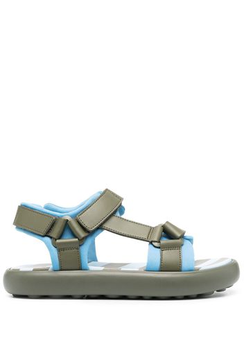 Camper two-tone touch-strap sandals - Verde