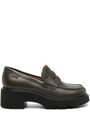 Camper Milah block-heel leather loafers - Verde