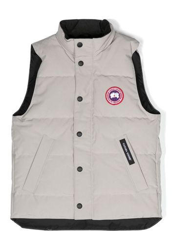 Canada Goose Kids Gilet imbottito con applicazione - Grigio