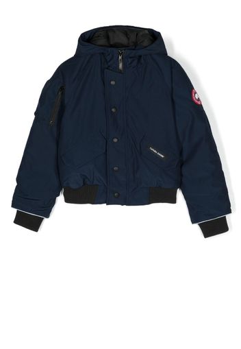 Canada Goose Kids contrast-trim hooded jacket - Blu