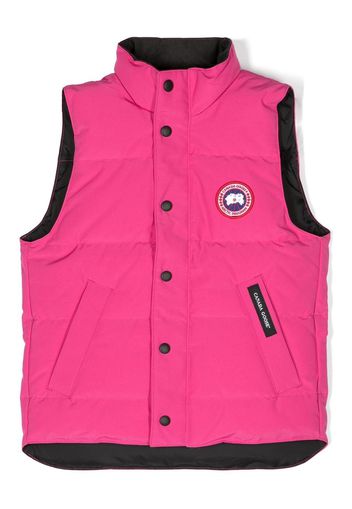 Canada Goose Kids Gilet imbottito con applicazione - Rosa