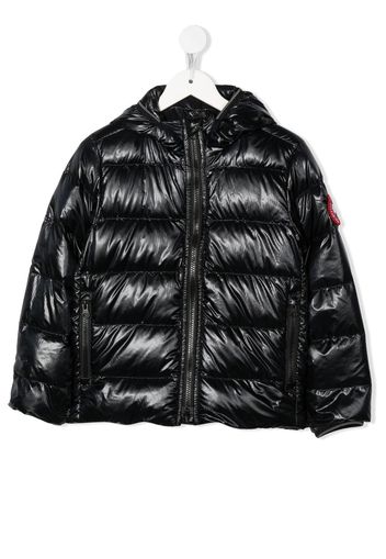 Canada Goose Kids logo-patch padded down jacket - Nero