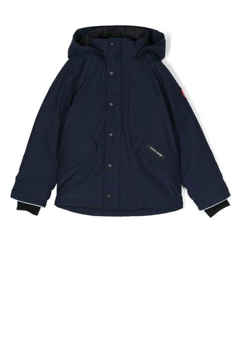 Canada Goose Kids Cappotto imbottito con cappuccio Logan - Blu