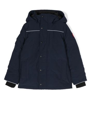 Canada Goose Kids logo-patch padded coat - Blu