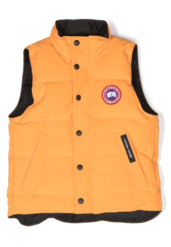 Canada Goose Kids logo-patch padded gilet - Arancione