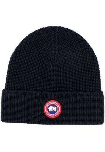 Canada Goose Arctic Disc-embellished wool beanie - Blu