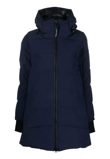 Canada Goose logo-patch sleeve padded coat - Blu