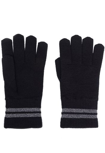 Canada Goose metallic-stripe merino-knit gloves - Nero