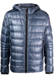 Canada Goose logo-patch padded down jacket - Blu