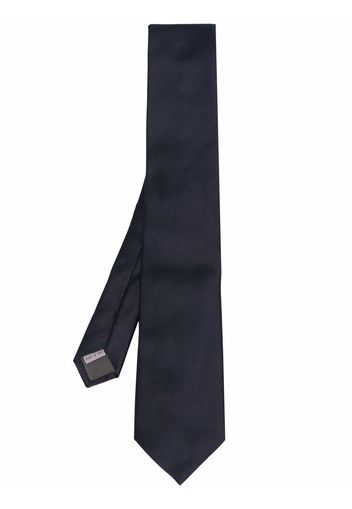 Canali pointed silk tie - Blu