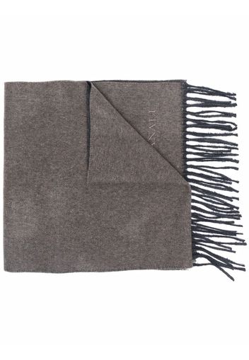 Canali fringe-trimmed knitted scarf - Toni neutri