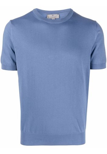 Canali round neck short-sleeved T-shirt - Blu