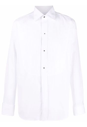 Canali buttoned long-sleeve tuxedo shirt - Bianco