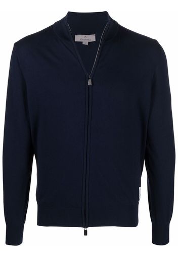 Canali zipped-up knit cardigan - Blu