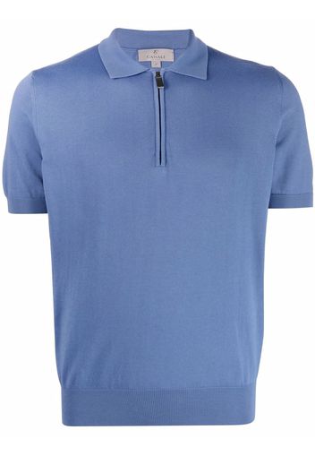 Canali zipped polo shirt - Blu