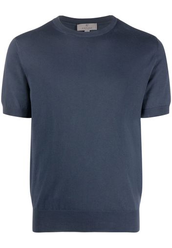 Canali round neck short-sleeved T-shirt - Blu