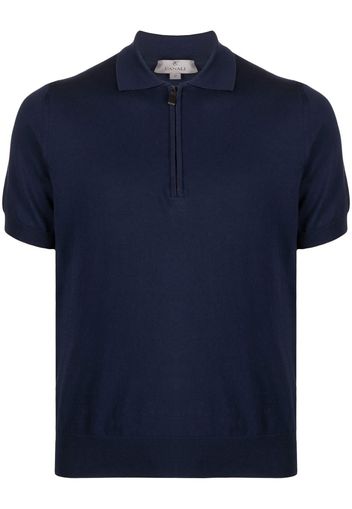 Canali Polo con zip - Blu