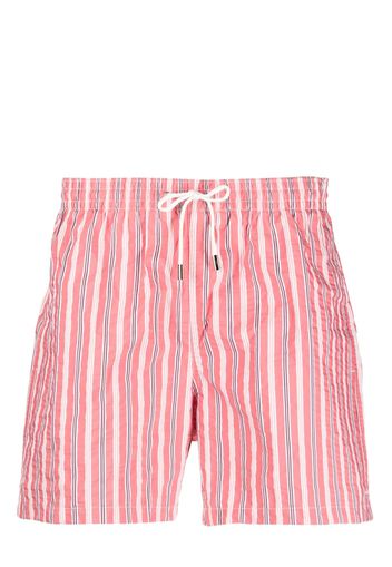 Canali stripe-print swim shorts - Rosso