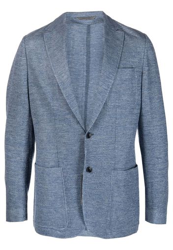 Canali single-breasted long-sleeved blazer - Blu