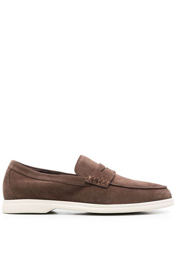 Canali suede slip-on loafers - Marrone