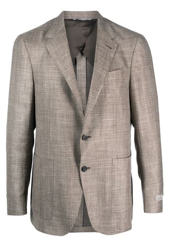 Canali single-breasted wool-linen blazer - Toni neutri