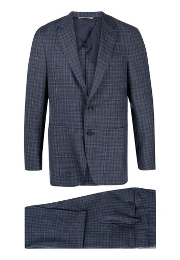 Canali check-pattern single-breasted suit - Blu