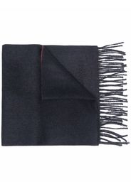 Canali fringed-edge knit scarf - Blu