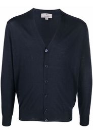 Canali V-neck knitted cardigan - Blu