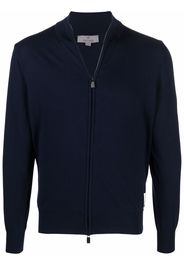 Canali zipped-up knit cardigan - Blu