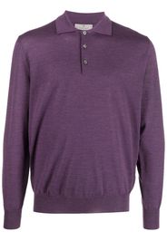 Canali long-sleeved polo shirt - Viola